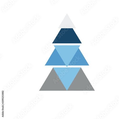 Abstract geometric tree shape