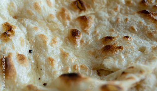 Indian Flat Bread Closeup. Traditional Flatbread