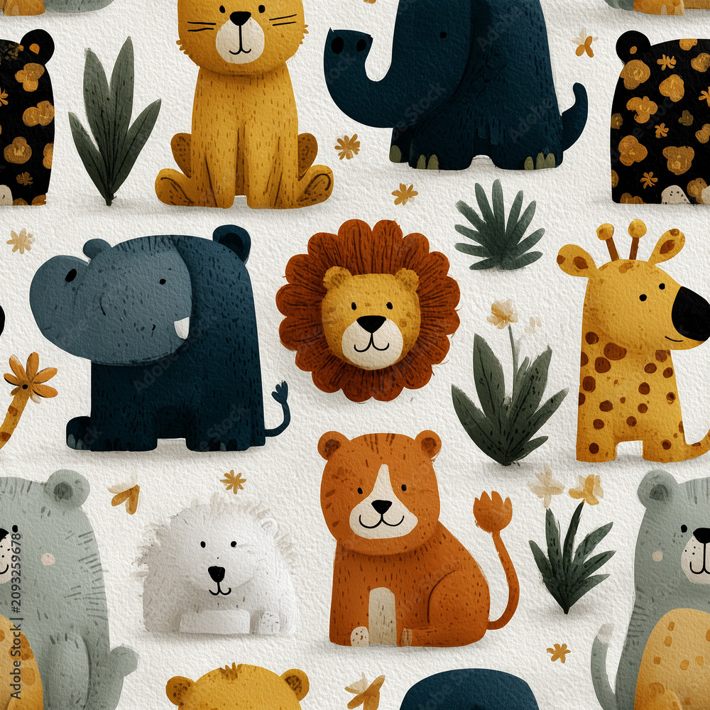 seamless pattern with animals
