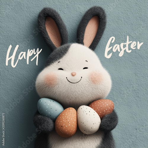 easter bunny with easter egg