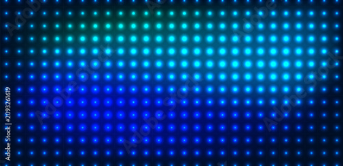 Abstract Blue LED Dot Grid Background with Glowing Digital Display Texture