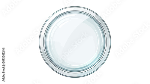 Bild auf Leinwand Magnifying glass lens with metallic frame and glass reflection