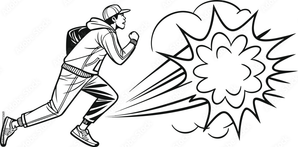 Obraz premium Comic Book Action Effects Vector Set.