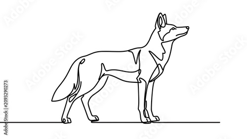 German Shepherd dog illustration white background.
