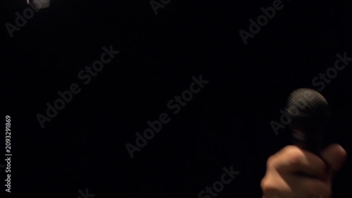 Throwing And Catching Microphone Slow At Concert Motion