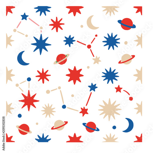 Space and Stars Pattern