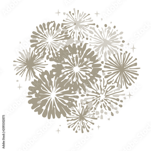 Abstract Floral Burst with Sparkles