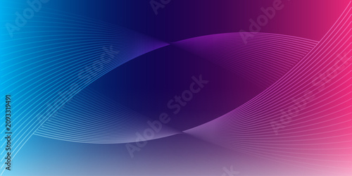 Abstract  gradient wave background with flowing curved lines
