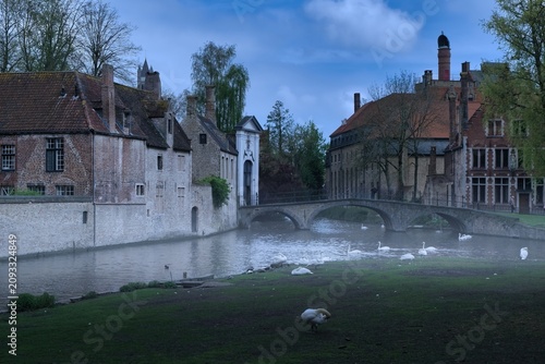 View of the old town of Bruges Belgium