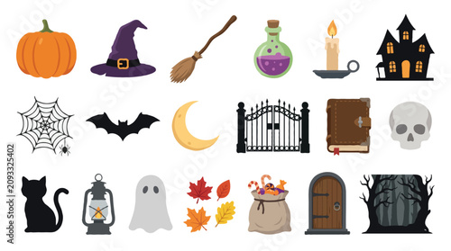 Halloween icons collection
