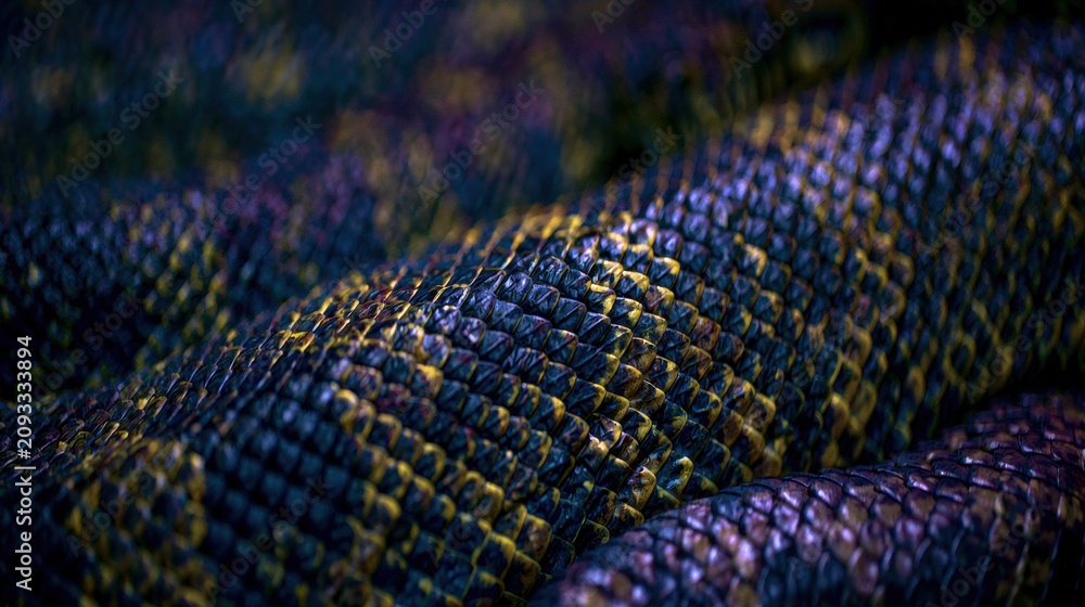 Obraz premium Intricate Snake Scale Pattern Close-Up