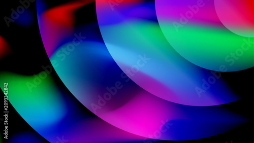 Canvastavla abstract colorful waves wit motion circles shape beats line sound wave