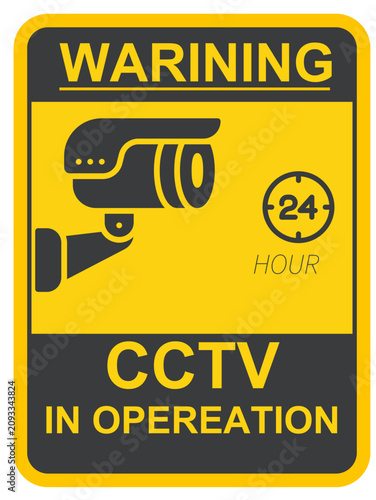 Warning CCTV in Operation 24 Hours