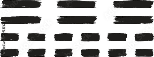 Black brush strokes vector. Set of different grunge brush strokes. Paint, ink brush, brush strokes, brushes, lines, frames. Dirty artistic design elements. Straight line vector brush strokes.