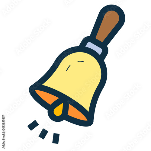 Schilderij op canvas handbell icon
