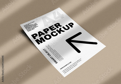 Minimal A4 Paper Mockup Template
