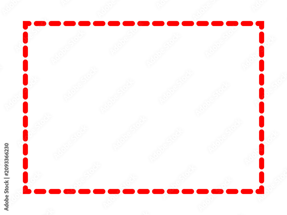 Obraz premium Dashed Rectangle Border Frame PNG Isolated on Transparent Background for Design and Decoration