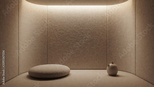 Quiet Wellbeing Nook With Acoustic Textile Panels
