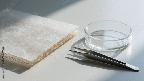 Biomaterial Sheet Sample With Natural Fiber Edge