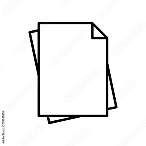 Bild auf Leinwand Stack of Blank White Paper Sheets.