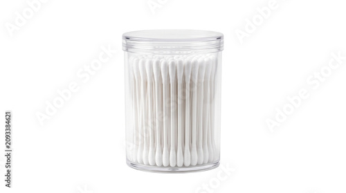 White cotton swabs Isolated on transparent background