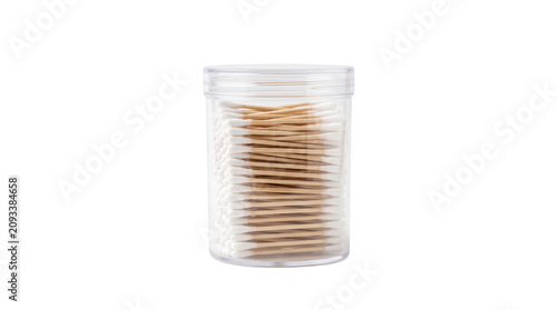 Cotton swab container Isolated on transparent background