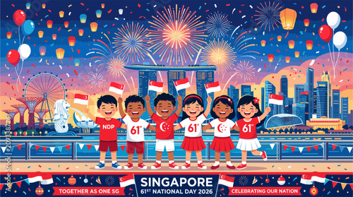 Photography Happy Singapore National Day 2026 Celebration