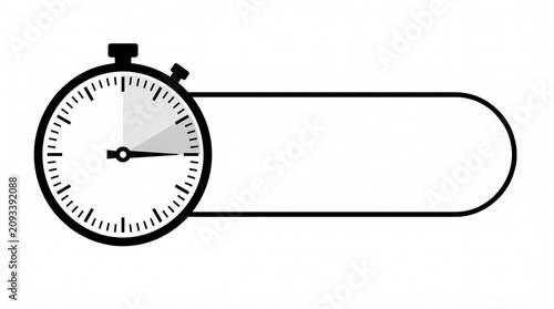 A stopwatch with a long cord wraps around in a stop motion on a white background