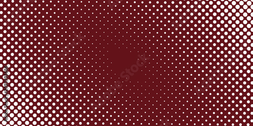 Konstfotografi Close-up of red vine colored silk fabric with white polka dots, softly draped to create an abstract background