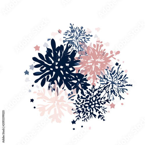 Abstract Floral and Star Shapes
