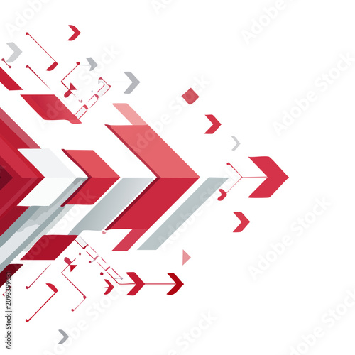 Abstract Red and Gray Arrows Vector Design