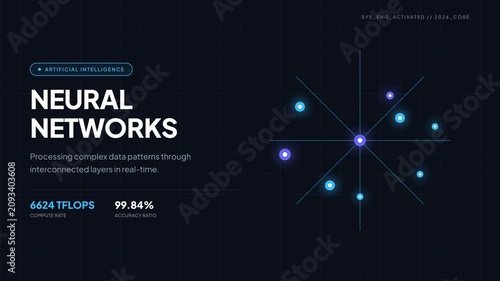 Neural Network Technology Concept Visualization.