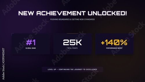 New Achievement Unlocked Digital Graphic.