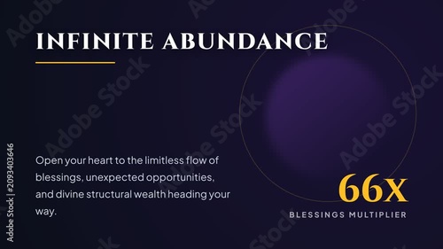 Infinite Abundance Spiritual Wealth Concept.