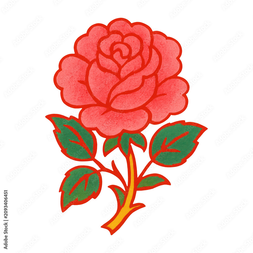 Obraz premium PNG Vibrant floral tattoo design