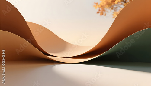Caramel Paper Layers Autumn Warm Abstract abstract art background