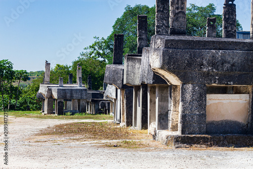 Old Village in Sumba, where in its center stand grand megalithic stone tombs, with each tombstone weighing tens of tons and dating back hundreds of years