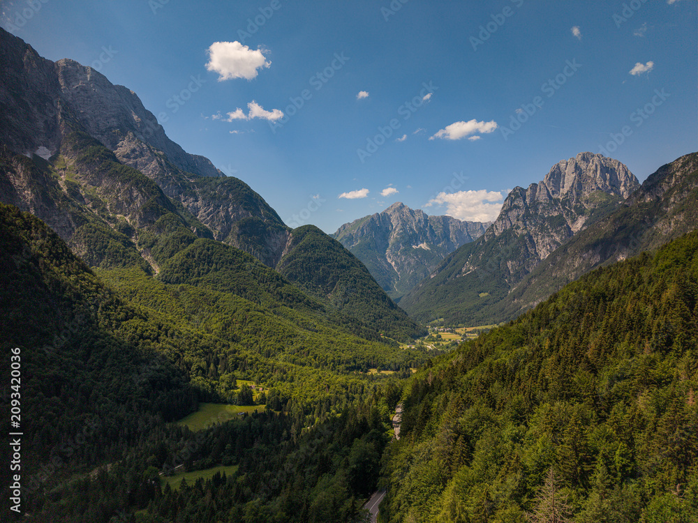 Fototapeta premium Mountain landscape with blue sky