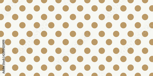 Tan and white polka dot seamless pattern background