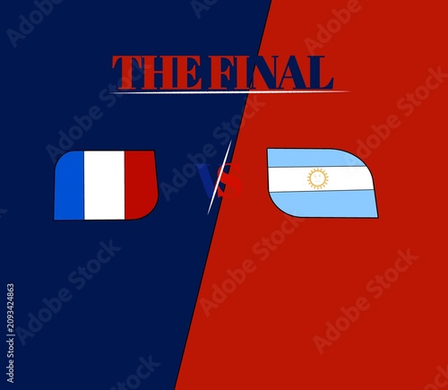 The final of the blue and red continent representatives between France and Argentina