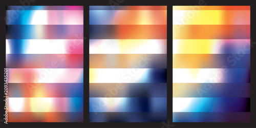 Abstract colorful gradient background with horizontal stripes and soft light effects, modern digital art design for banners and posters