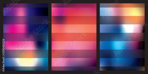 Abstract colorful background with horizontal stripes and soft glowing light effects in vibrant neon colors