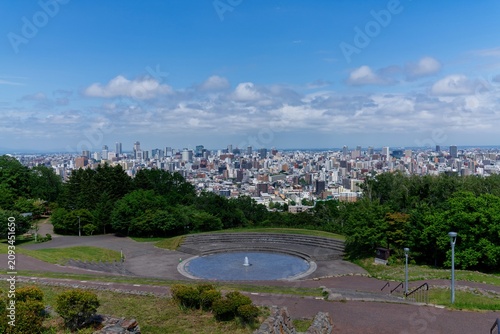 Принти на полотні Overlook the city of Sapporo from Asahiyama Memorial Park