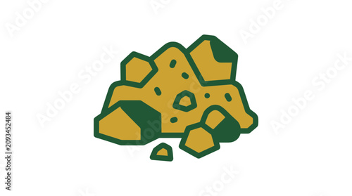Photos Pile of gold nuggets, abstract illustration, wealth concept