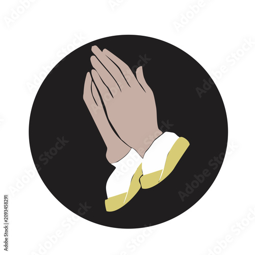 Photos Hands Praying SVG, Christian Prayer Vector, Religious Hands Clipart, Silhouette