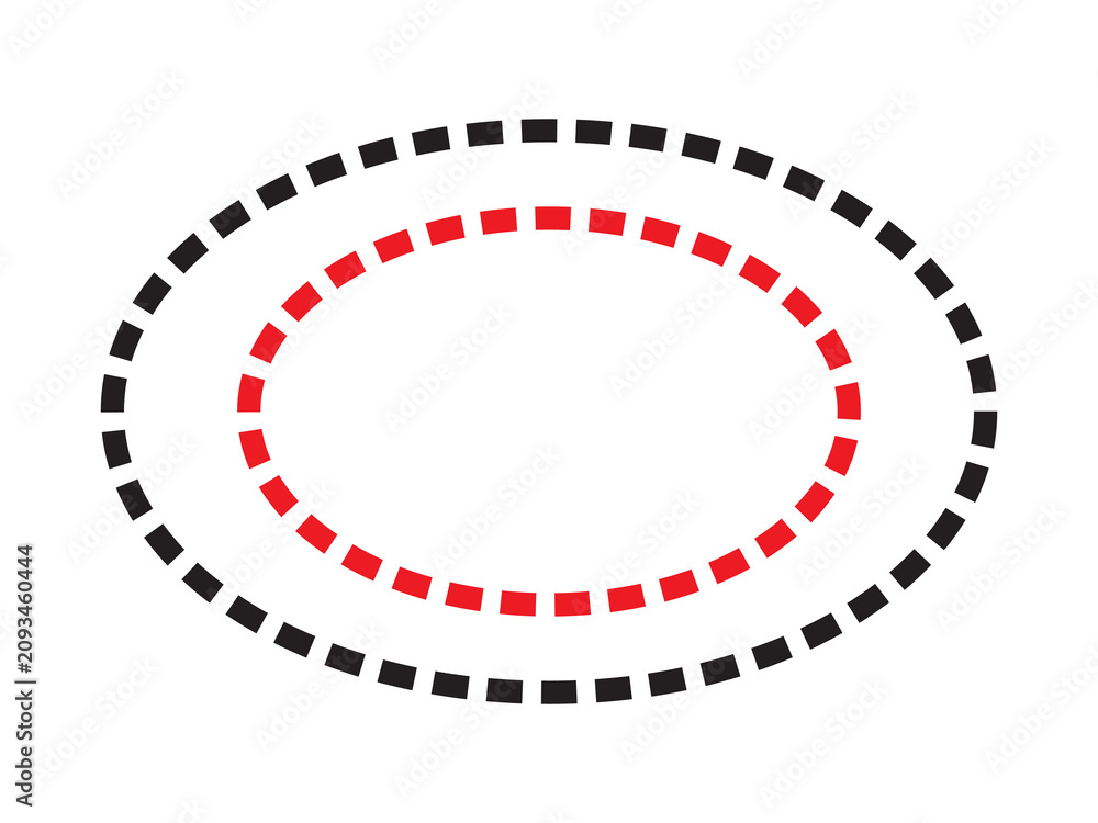 Fototapeta premium Oval Dashed Border Frame PNG Isolated on Transparent Background for Labels and Graphic Design