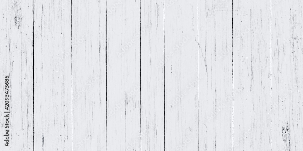 Fototapeta premium White wooden plank background with rustic texture, perfect for product mockups, branding, advertising, packaging, and web design.