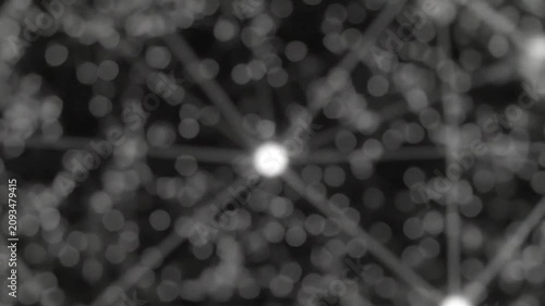 A glowing digital sphere formed by interconnected nodes and lines