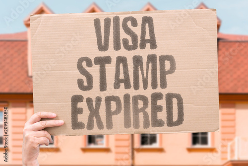 Billede på lærred "Visa Stamp Expired" Overstayed welcome by one day