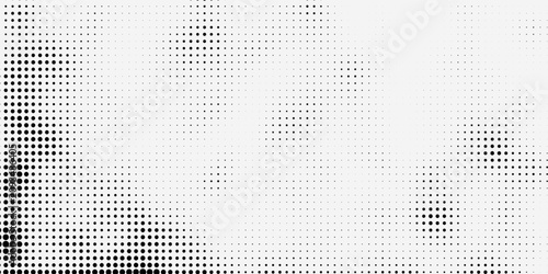 Cuadro en lienzo Abstract Black And White Halftone Dot Texture Background